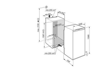 Réfrigérateur encastrable BioFresh 4* 140cm PLUS